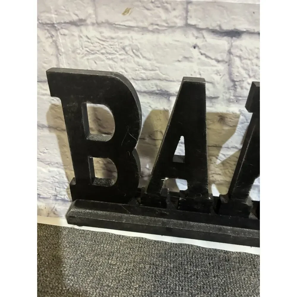 Large Black Wooden Bakery Sign Farmhouse Kitchen Wall Shelf Decor 22 Inch